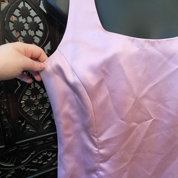 Vintage Pink Satin Column Dress - Picture 7 of 12
